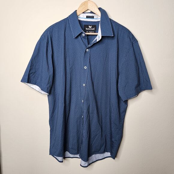 BUTTER CLOTH Icy Cotton Geometric Mens Size 2XL Short Sleeve Button Up - Picture 1 of 7
